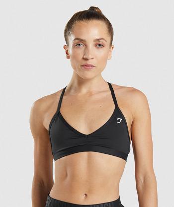 Dámské Sportovní Podprsenky Gymshark Minimal Černé | CZ 3483DFM